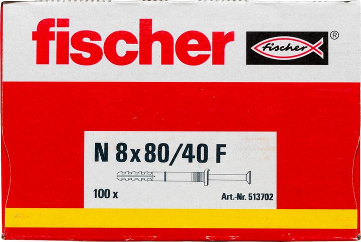 Produktbild Fischer Nageldübel N 8x80/40 F (100) (100 Stk.)