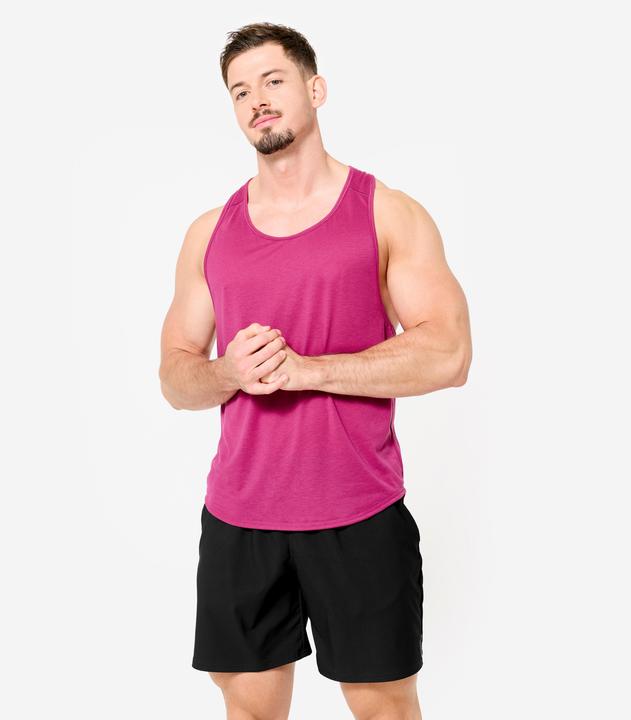 Domyos Tank Top Stringer Herren Schwimmerrücken - lila