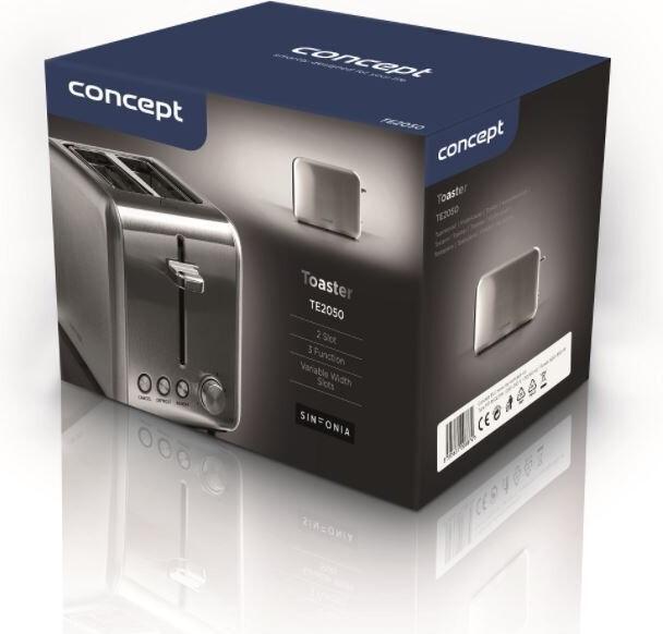 Produktbild Concept TE2050 toaster 2 slice(s) Stainless steel