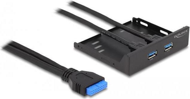 Actual product image Delock 2x USB 3.0 Hub Front Panel