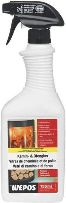 Actual product image Wepos Fireplace stove glass cleaner