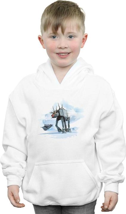 Actual product image Star Wars Boys Christmas AT-AT Reindeer Hoodie (128)