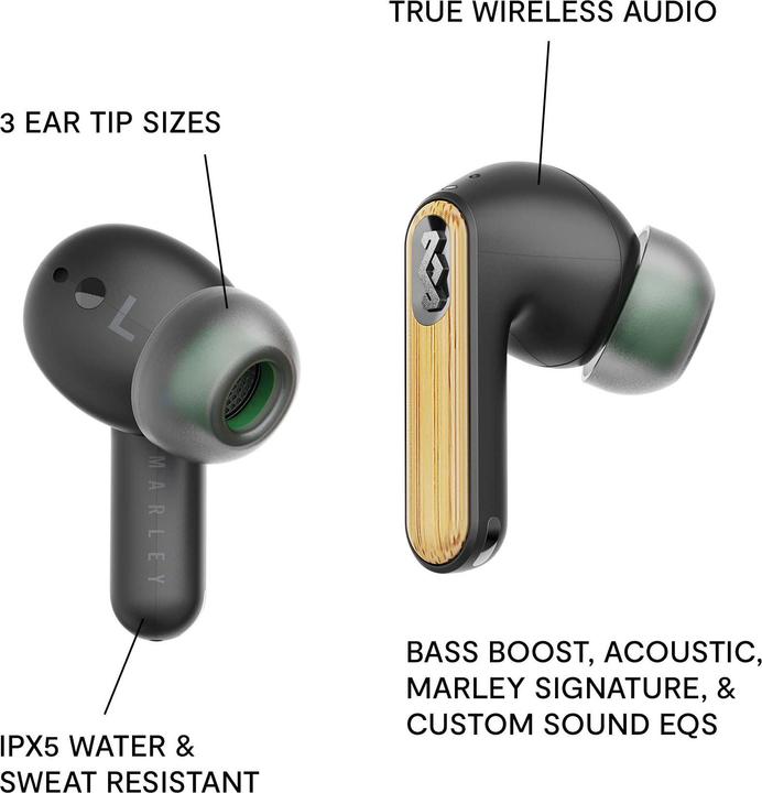 Produktbild House of Marley In Ear-Bluetooth-Kopfhörer Redemption ANC 2 (ANC, 6 h, Kabellos)