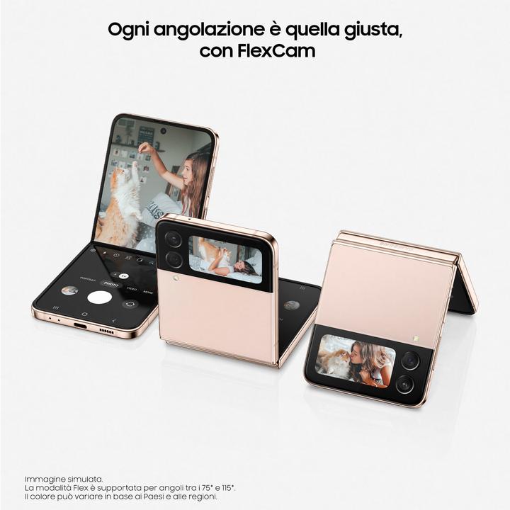 Immagine prodotto Samsung Galaxy Z Flip4 (256 GB, Oro pink, 6.70", SIM + eSIM, 12 Mpx, 5G)