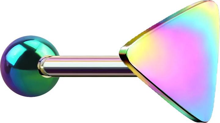 Image du produit Star Piercing Micro Barbell farbig mit Kugel und Dreieck (sans laiton, Acier chirurgical 316L)