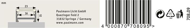 Produktbild Paulmann Stripe Profil Square (100 cm, Indoor)