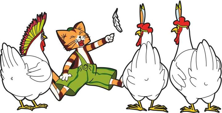 Actual product image Pettersson und Findus Indian Chickens (60 x 30 cm, 140 x 71 cm, 120 x 60 cm, 100 x 50 cm, 80 x 40 cm)