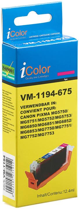 Actual product image IColor Cartridge for CANON (replaces CLI-571M XL), magenta