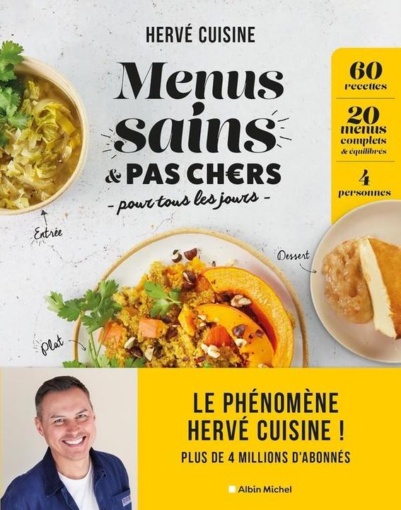 Image du produit Albin Michel Menus sains et pas chers pour tous les jours (Français, Palmieri Hervé, 2024)