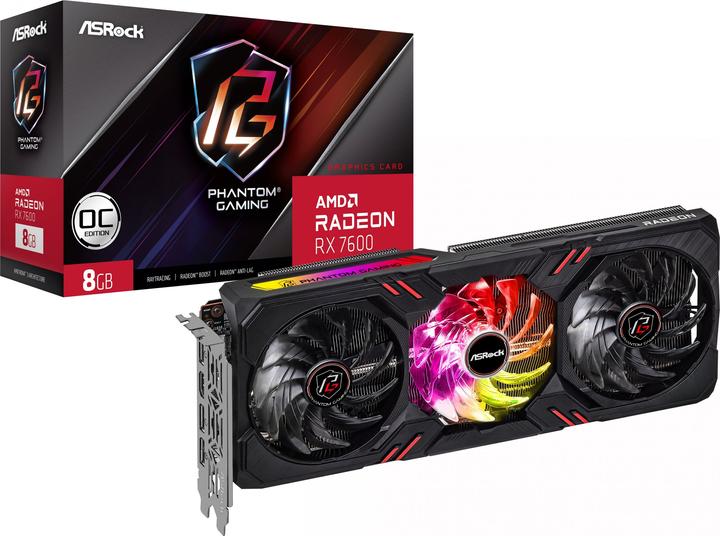 Actual product image AsRock Radeon RX 7600 Phantom Gaming OC (8 GB)