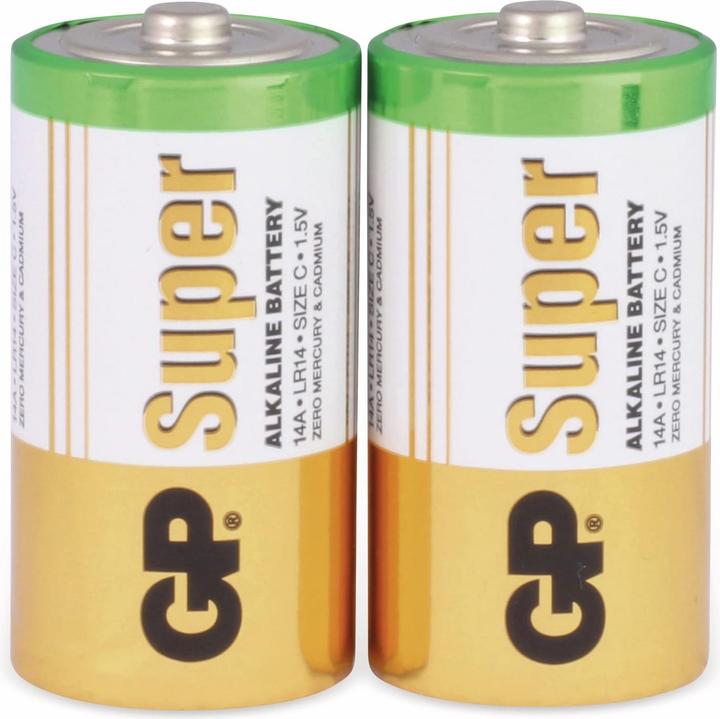 Actual product image GP Batteries 1x2 Super Alkaline 1,5V C Baby LR14 (2 pcs., C, 1400 mAh)