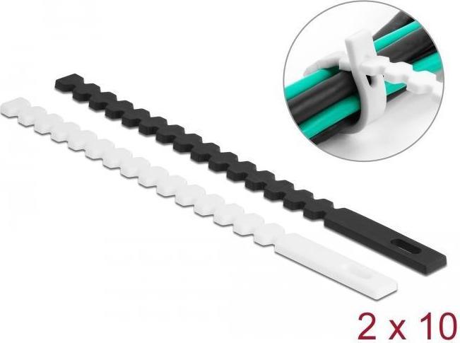 Produktbild Delock Kabelbinder flexibel wiederverwendbar 20 St (Kunststoffkabelbinder, 165 mm, 20 Stk.)