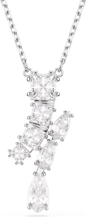 Swarovski Matrix Halskette Verschiedene Schliffe Weiss (Swarovski Metall)
