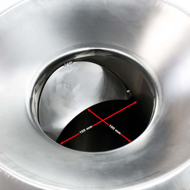 Actual product image Wiltec Fruit chopper 1100W 1,5HP 2800rpm 1000kg/h Stainless steel fruit grinder Pome fruit (EU plug)
