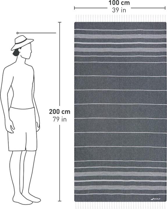 Image du produit Fit-Flip Hamamtuch Baumwolle Recycelt 100x200cm (100 x 200 cm)
