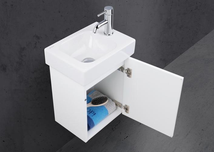 Actual product image Geberit Keramag / Hand-rinse basin iCon tap hole right 38 cm white 124736000 (280 mm, 380 mm)