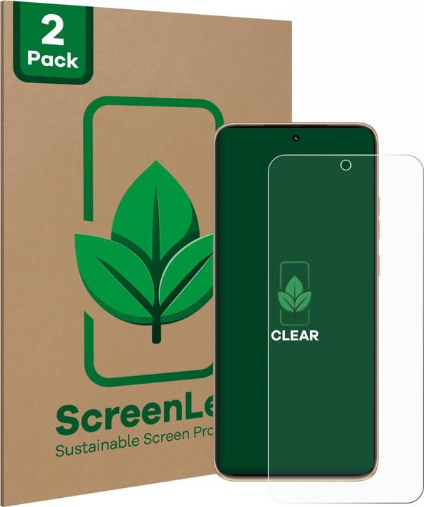 Actual product image ScreenLeaf Protective film sustainable screen protector screen protector film clear transparent (2 Piece, Motorola Edge 50 Neo)