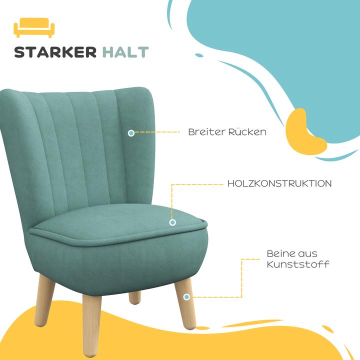 Produktbild Aiyaplay Kinder Sofa Holz, Kunststoff Blau (Kindersessel)