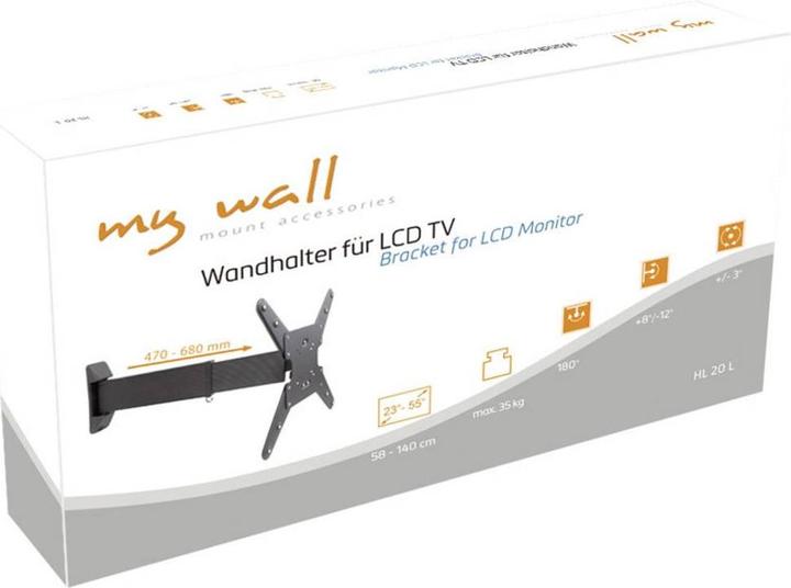 Produktbild myWall TV Wandhalterung 58,4 cm (23) 139,7 (55) Ausziehbar, Neigbar+Schwenkbar, Rotierbar (Wand, 55")