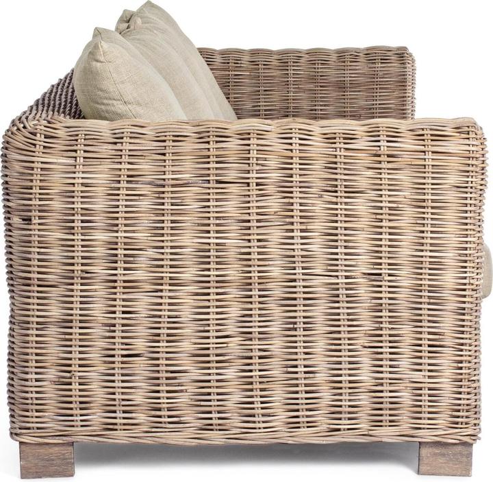 Produktbild Bizzotto Gartensofa Rattan mit Kissen Fortaleza (3-Sitzer)
