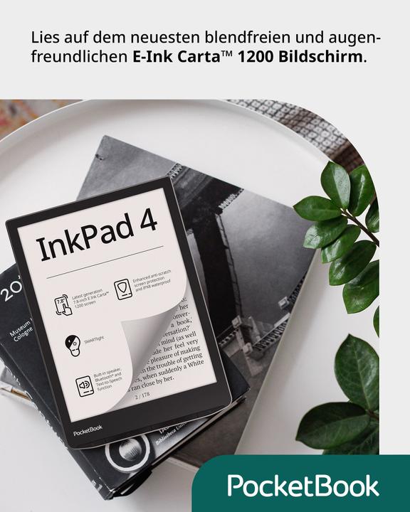 Actual product image PocketBook InkPad 4 (7.80", 32 GB, Stardust Silver)