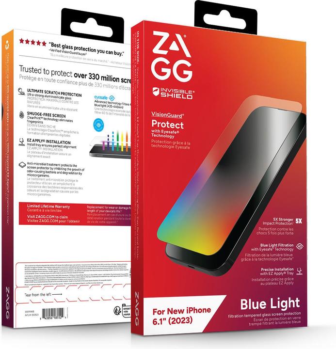 Immagine prodotto Zagg Glass Elite VisionGuard+ (1 Pezzo/i, Apple iPhone 15)