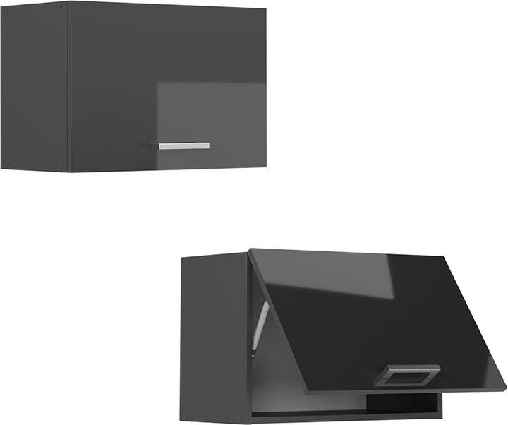 Produktbild Vicco Hängeschrank R-Line, Anthrazit Hochglanz/Anthrazit, 60 cm Flach (60 x 40 x 31 cm)