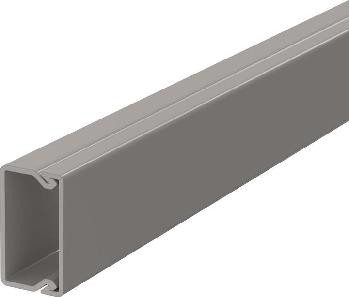 Actual product image OBO Bettermann Wall and ceiling trunking with top section, 15 x 30 mm, length 2 m, stone-grey (Duct, 200 cm)