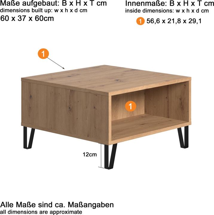 Actual product image Trendteam Malcolm (60 x 60 x 37 cm)