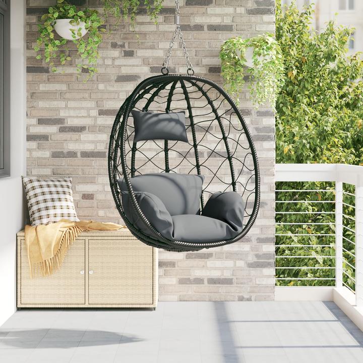 Produktbild VidaXL Hängesessel Korb Ohne Gestell Poly Rattan (120 kg)