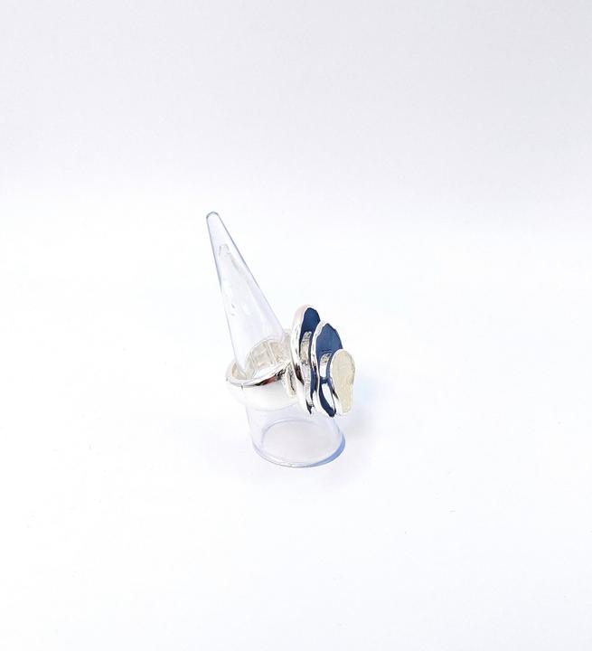 Produktbild Signé Signè Ring Damenring elastisch silberfarben rhodiniert One Size Blautöne No.21 (18, 19, 20, 21)