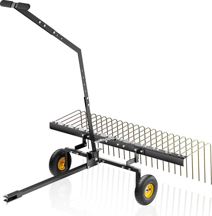 Wiltec Rasentraktor Rechen 148cm Vertikutierer Rasenstriegel Rasenlüfter Garten