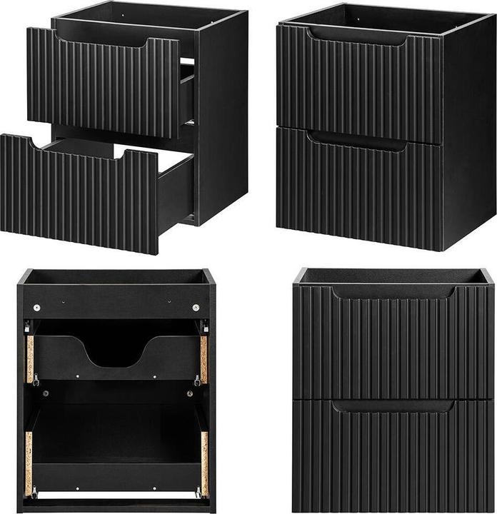 Actual product image En.Casa Waschtisch Skelbolu 80x60x40 cm Schwarz