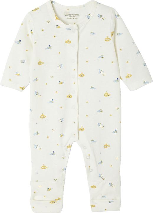 Vertbaudet Bio-Kollektion: Baby Strampler mit variablen Füssen, Unterwassermotive