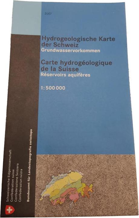 Produktbild Hydrogeologische Karte der Schweiz 1 : 500'000 - Grundwasservorkommen