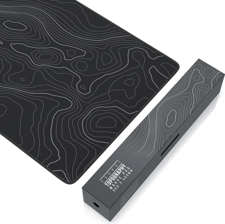 Produktbild Titanwolf Gaming Mauspad XXL, glattes Stoffgewebe, Speed Mausmatte 900 x 400 mm grosse Fläche, Topography (XXL)