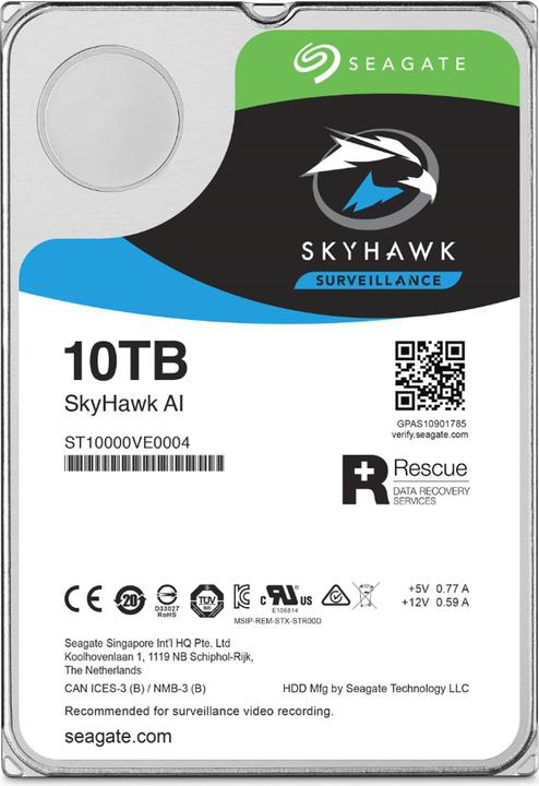 Immagine prodotto Seagate SkyHawk AI (10 TB, 3.5", CMR)