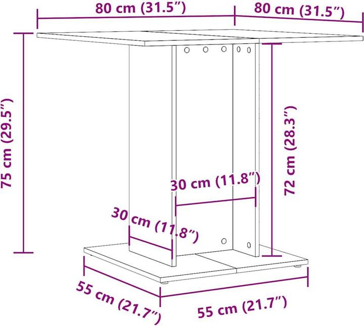 Immagine prodotto VidaXL Meldan (80 x 80 x 75 cm)