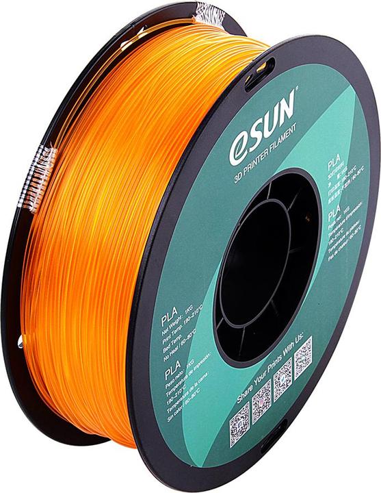 Immagine prodotto eSUN Filamento PLA Arancione Trasparente 1,75mm 1Kg (PLA, 1.75 mm, 1000 g, Arancia)