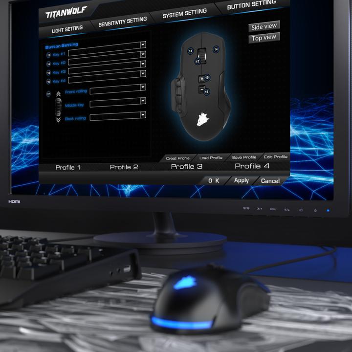 Produktbild Titanwolf System USB Gaming Maus (Kabelgebunden)