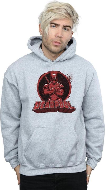 Actual product image Mens Deadpool Crossed Arms Logo Hoodie (3XL)