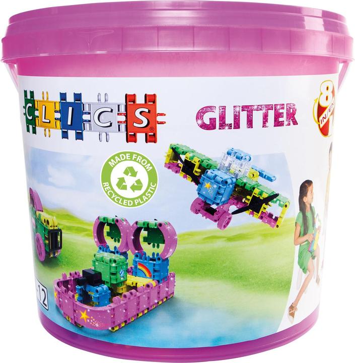 Clics Building Blocks - Jeu de construction pailleté 8in1
