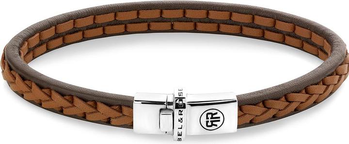 Immagine prodotto Rebel & Rose Bracciale a filo singolo RR-L0145-S-L+ Uomo (20 cm, Plata Esterlina 925, Piel de becerro)