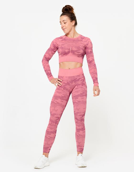 Image du produit Domyos T-shirt manches longues Crop Top femme - rose (S)