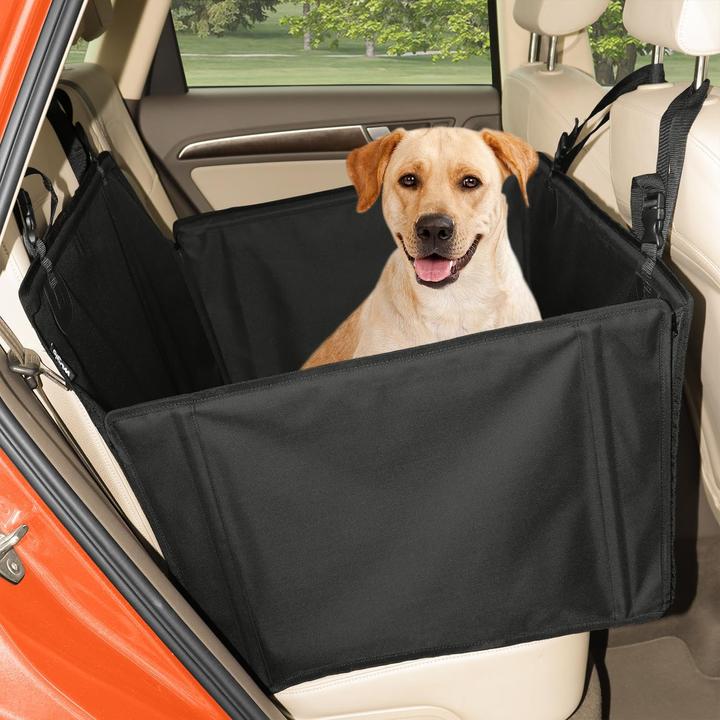 Wuglo Autositz (Katze, Hund, Faltbar, Waschbar, Sicherheitsverschluss, Komplett zu öffnen)