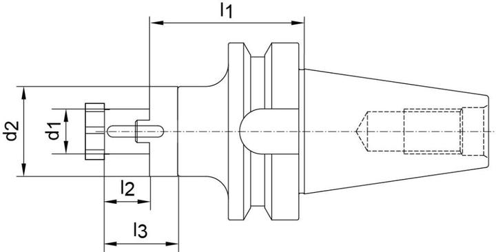 Produktbild Fortis Kombi Aufsteckfräserdorn BT 40 Dorn 22 mm Auskraglänge 100 mm