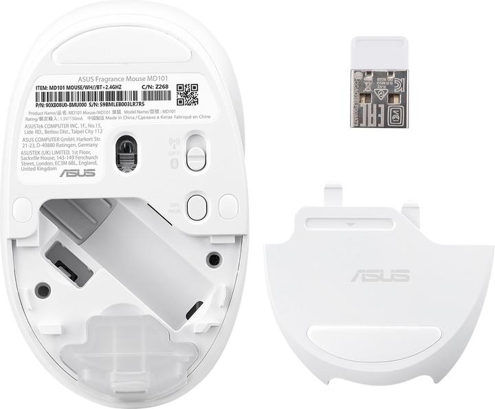 Actual product image ASUS MD101 MOUSE/WH (Wireless)