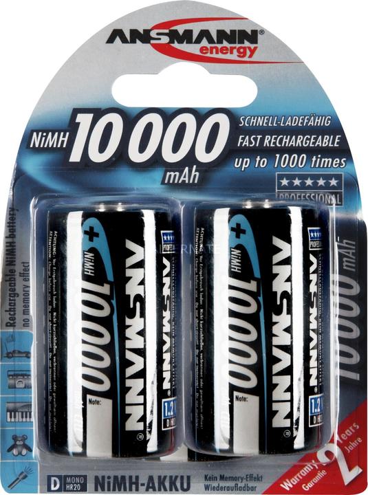 Produktbild Ansmann Mono D (2 Stk., D, 9300 mAh)