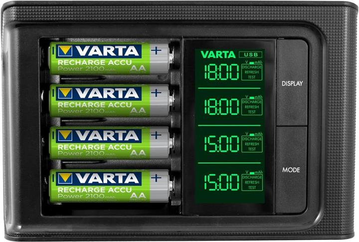 Actual product image Varta LCD Smart Charger (4 pcs., AA, 2100 mAh, Battery + charger)