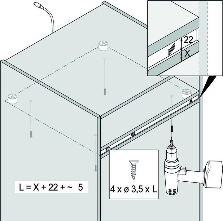 Image du produit Hettich Système d'ouverture pour réfrigérateurs (1 pcs)